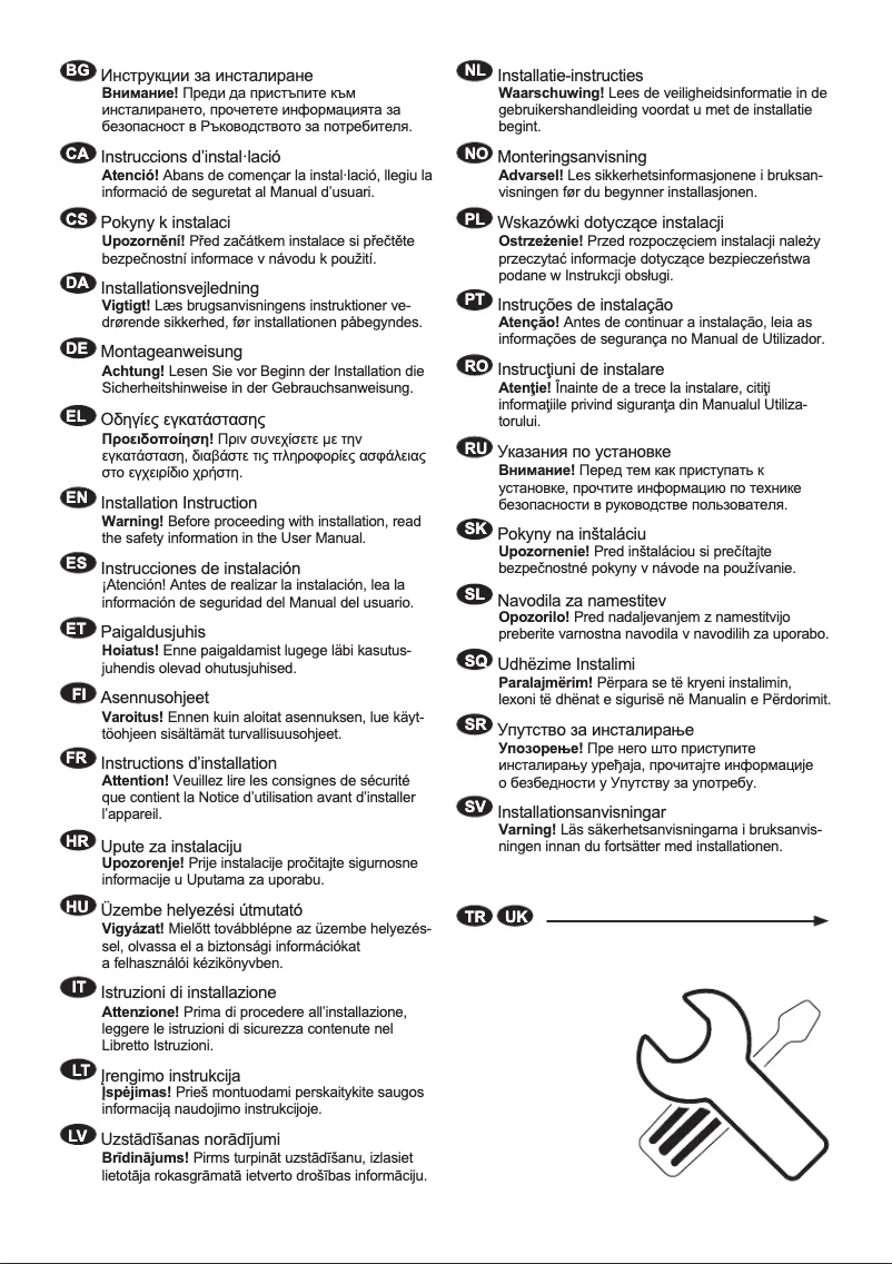 Page 1 de la notice Guide d'installation Electrolux KFD6DE18S