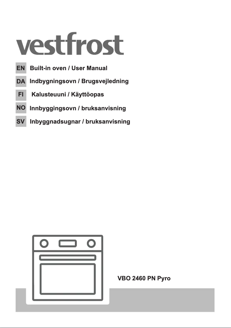 Page n°1 - Manuel utilisateur Vestfrost VBO 2460 PN Pyro