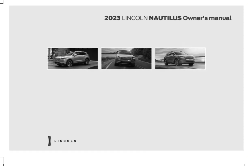 Page n°1 - Manuel utilisateur Lincoln Nautilus (2023)
