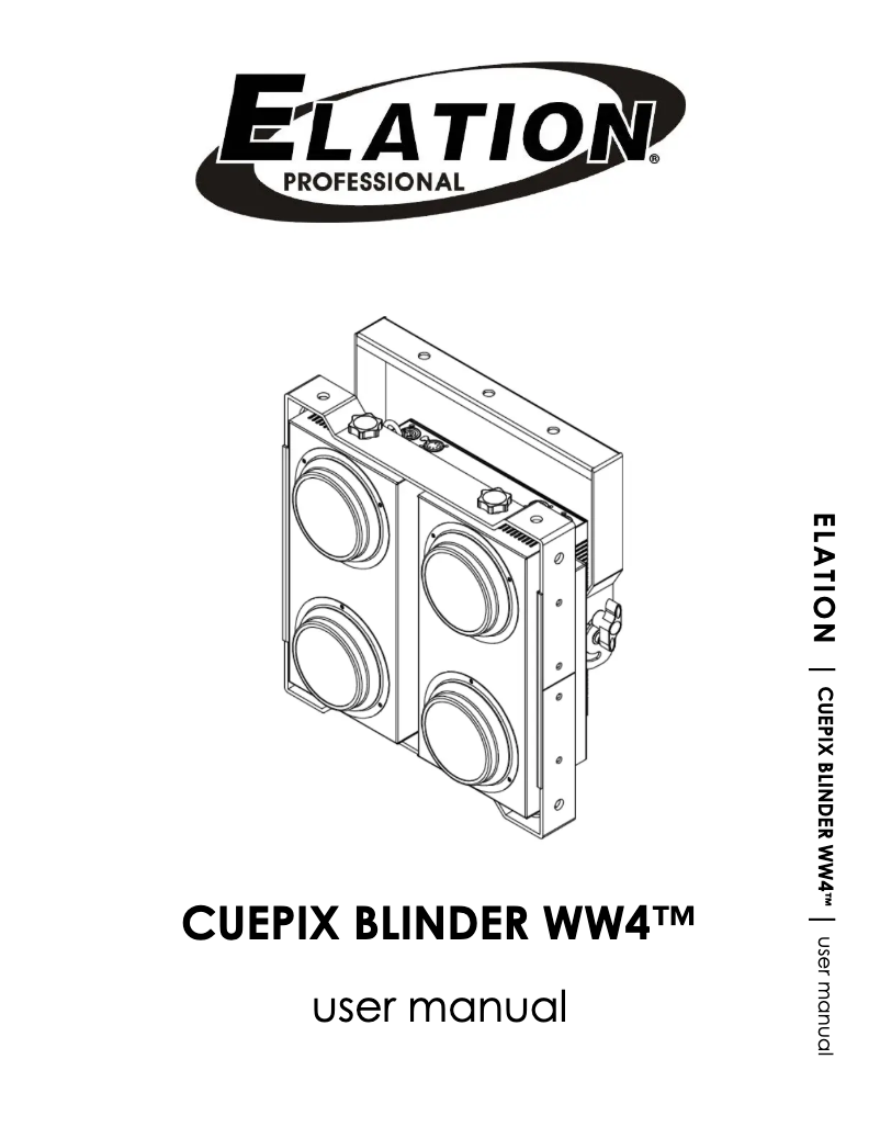 Page 1 de la notice Manuel utilisateur Elation CUEPIX Blinder WW4