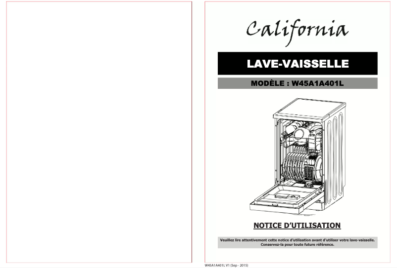 Page n°1 - Manuel utilisateur California W45A1A401L