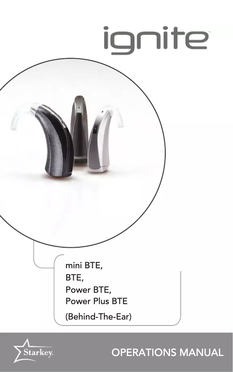 Page n°1 - Manuel utilisateur Starkey Ignite Power Plus BTE