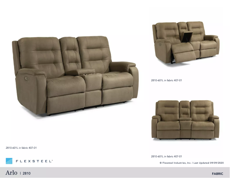 Page 1 de la notice Manuel utilisateur Flexsteel Arlo 2810-601L