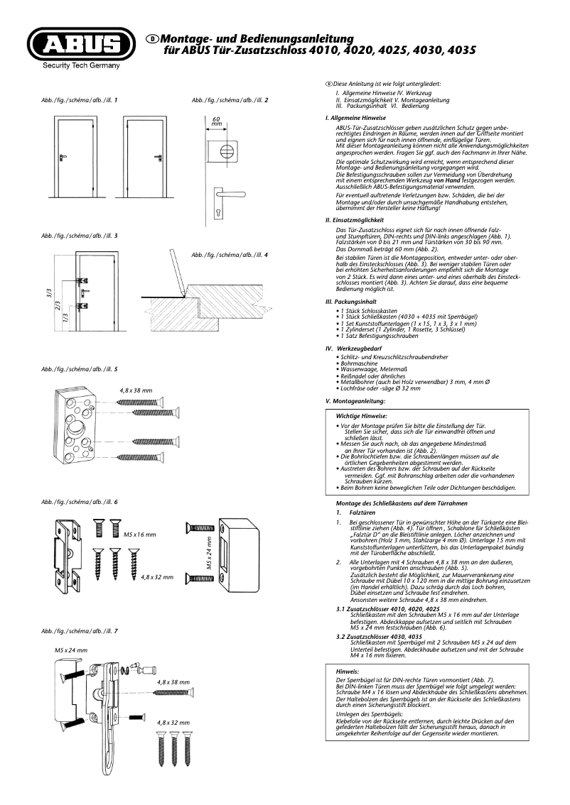 Image de la première page du manuel de l'appareil 4035
