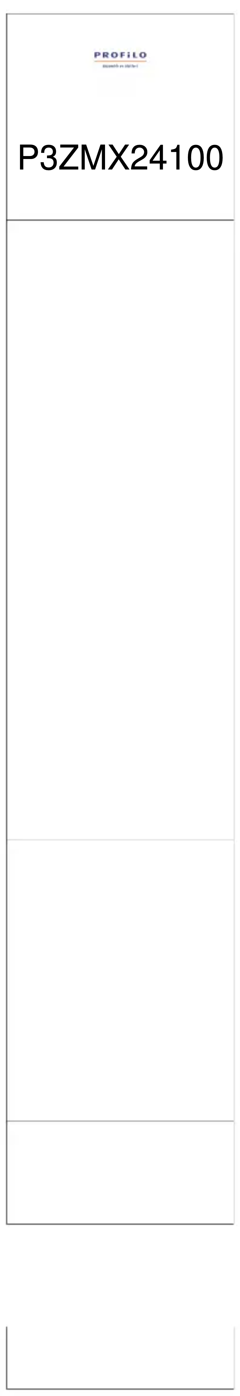 Page 1 de la notice Manuel utilisateur Profilo P3ZMX24100