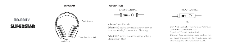 Page n°1 - Manuel utilisateur Majority Superstar Kids