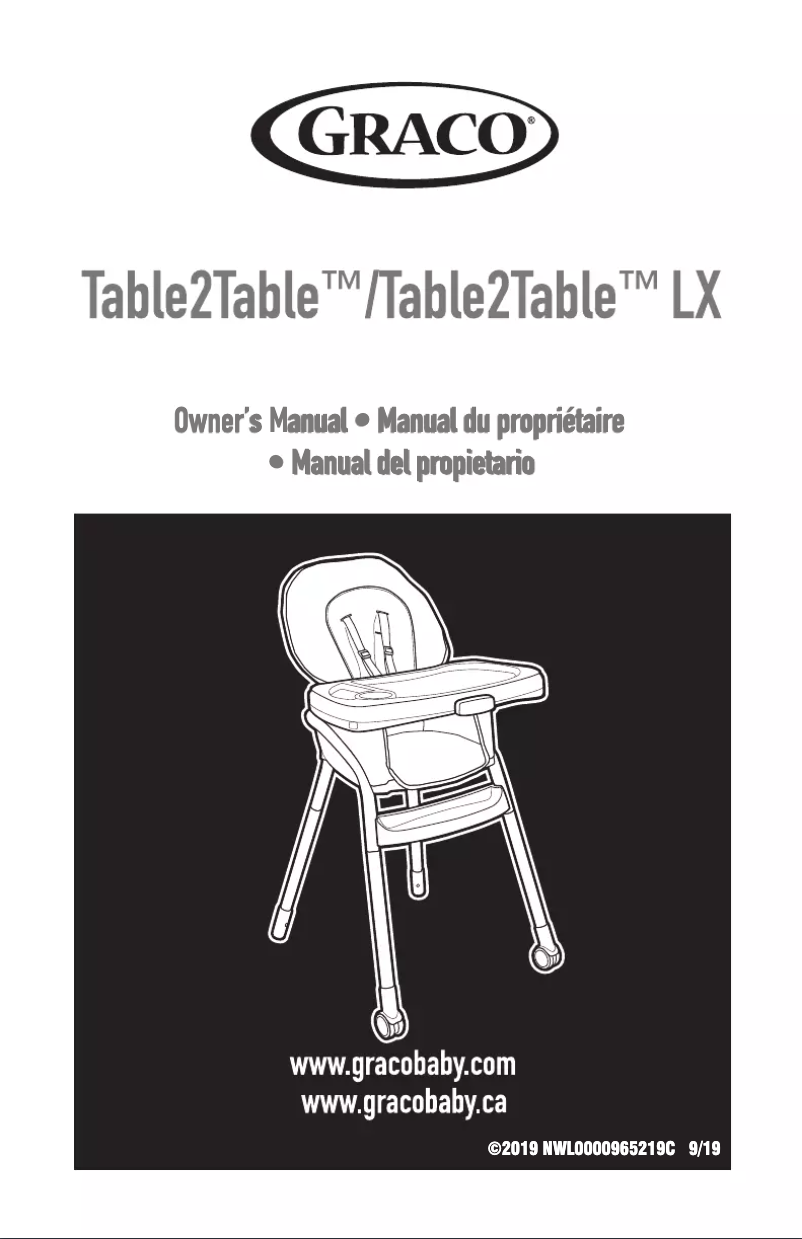 Page 1 de la notice Manuel utilisateur Graco Table2Table LX