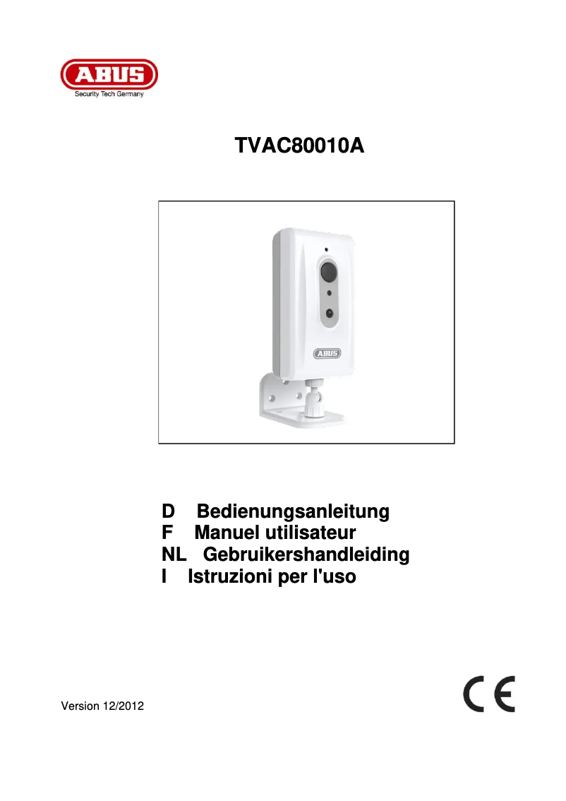 Page n°1 - Manuel utilisateur Abus TVAC80010A