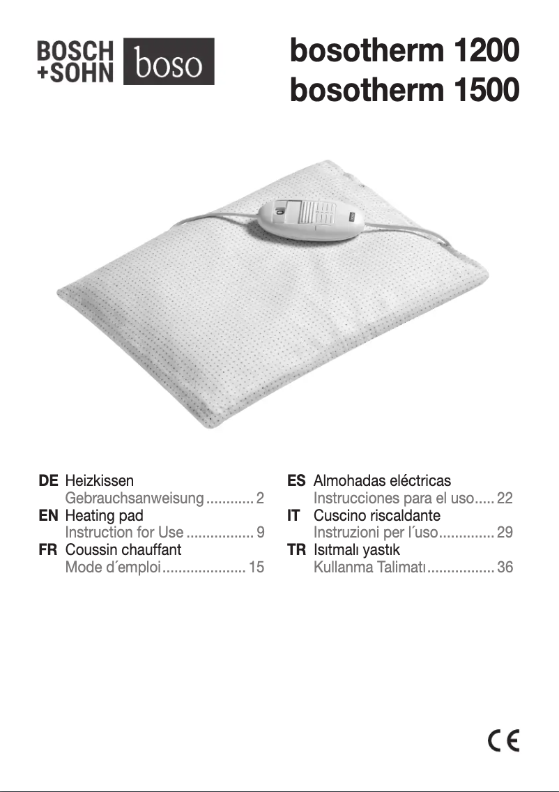 Page n°1 - Manuel utilisateur Boso Bosotherm 1200