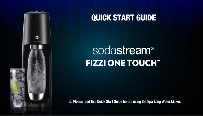 Page 1 de la notice Manuel utilisateur SodaStream Fizzi One Touch
