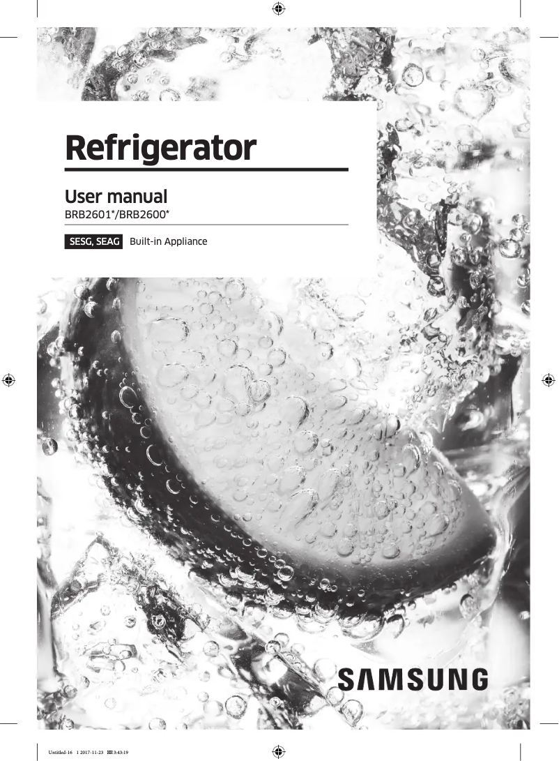 Page n°1 - Manuel utilisateur Samsung BRB260134WW