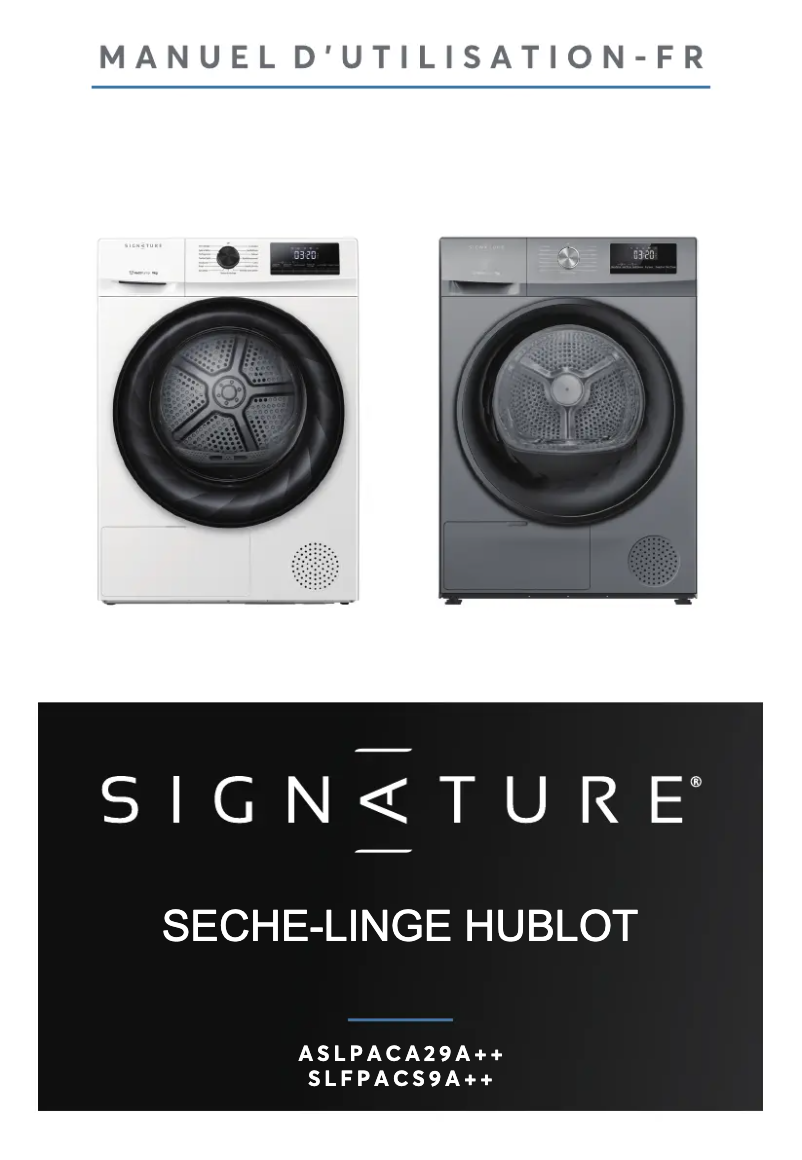 Image de la première page du manuel de l'appareil ASLPACA29A