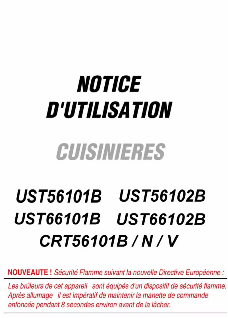 Page 1 de la notice Manuel utilisateur California UST66101BCA