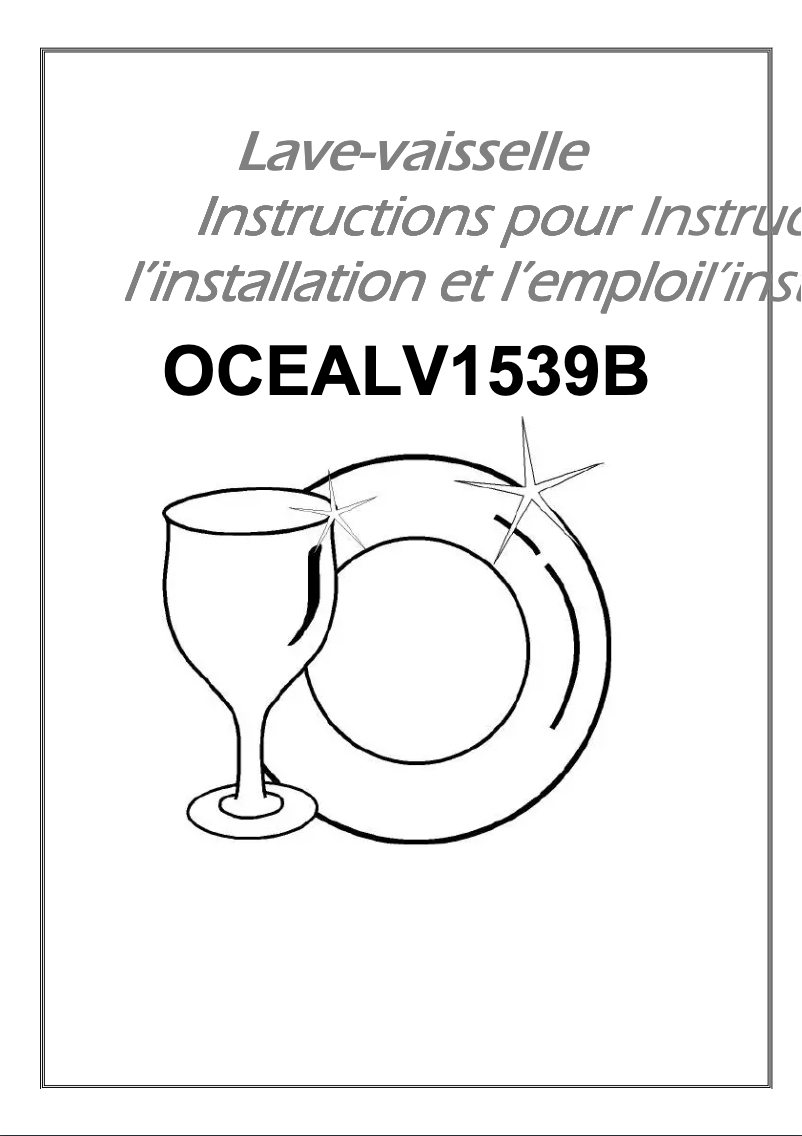 Image de la première page du manuel de l'appareil OCEALV1539B
