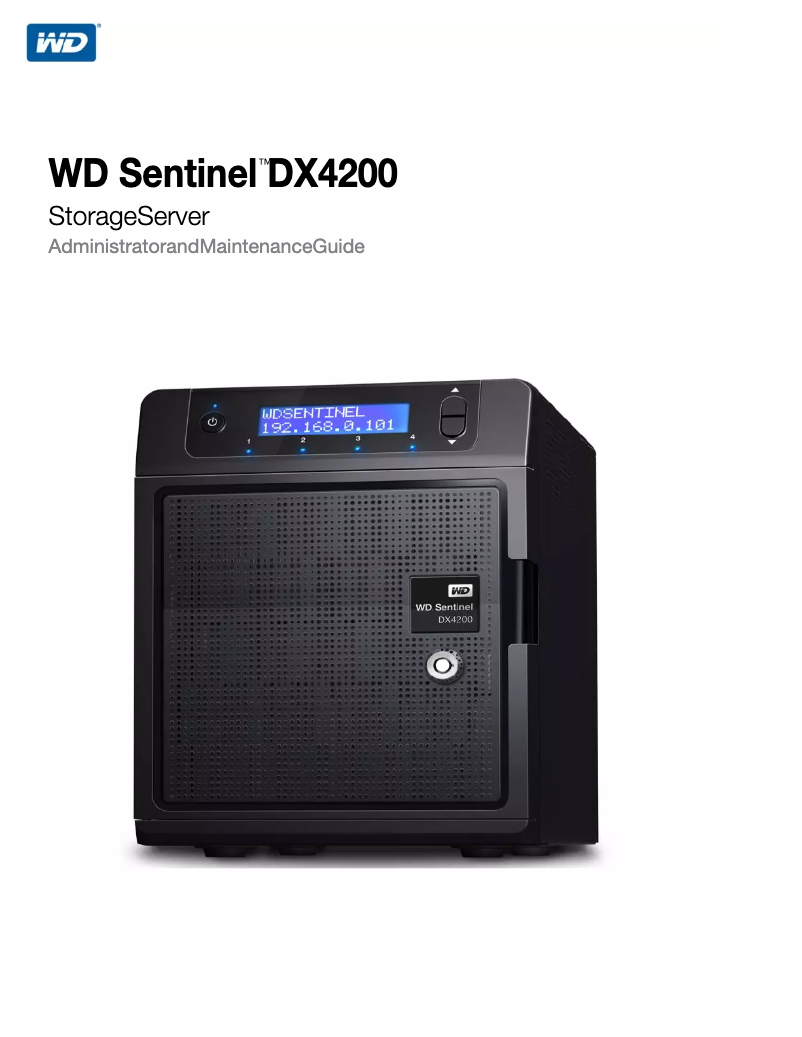 Page 1 de la notice Manuel utilisateur Western Digital Sentinel DX4200
