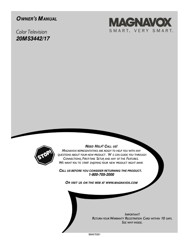 Page n°1 - Manuel utilisateur Philips 20MS3442