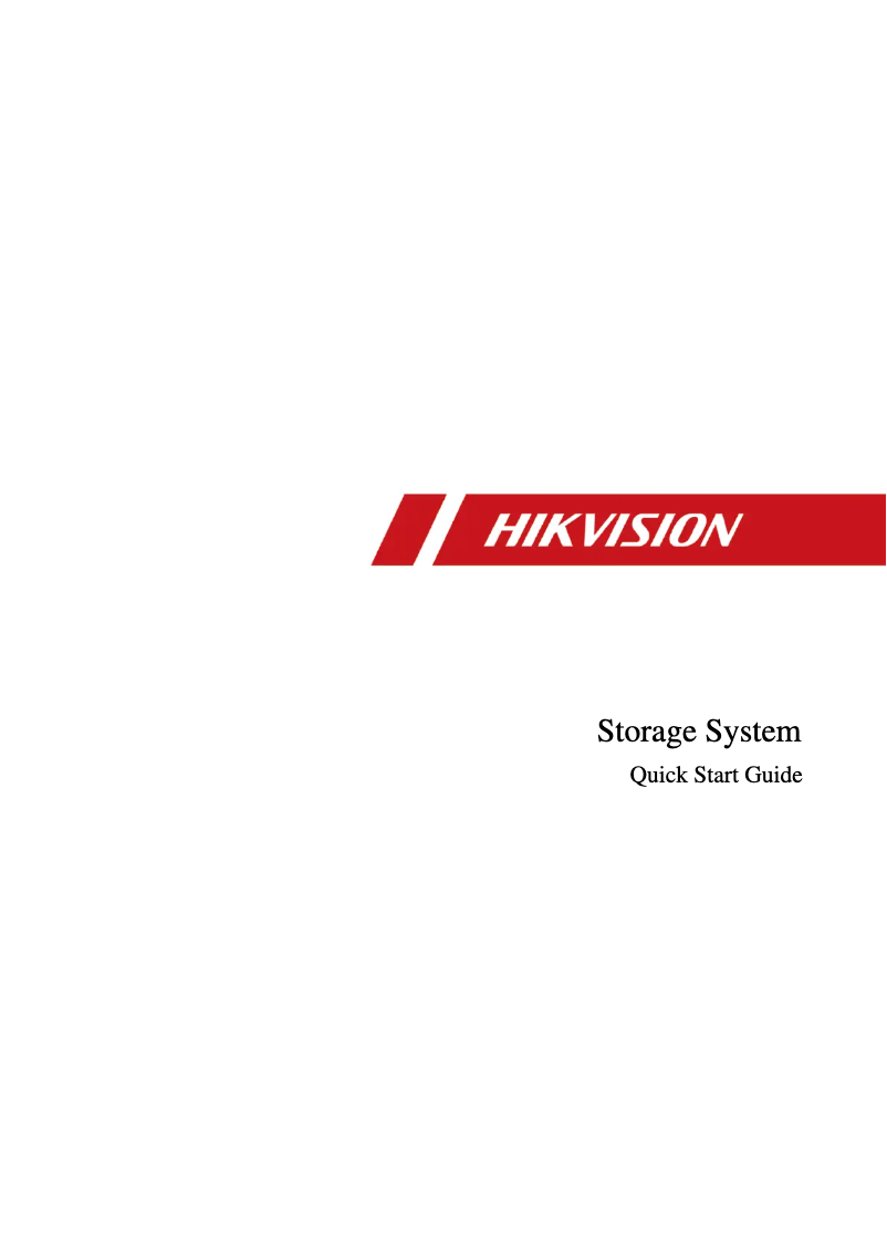 Page n°1 - Guide de démarrage rapide Hikvision DS-A82024D