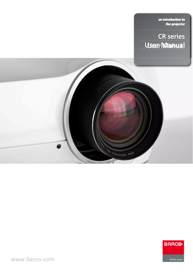 Página 1 del manual Manual de usuario Barco CRWQ-72B