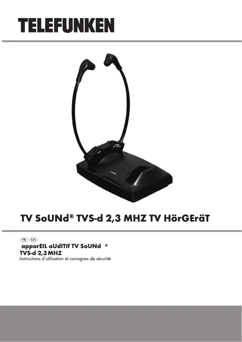 Page 1 de la notice Manuel utilisateur Telefunken TV Sound TVS-d 2,3 MHZ