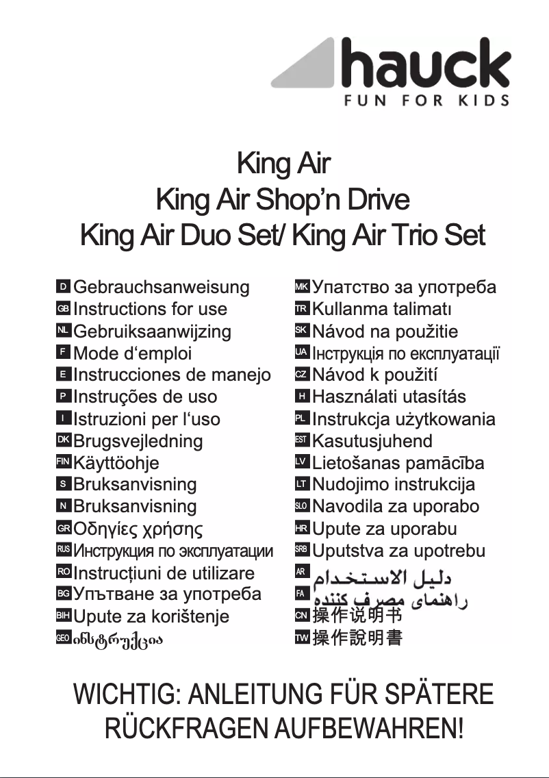 Página 1 del manual Manual de usuario Hauck King Air
