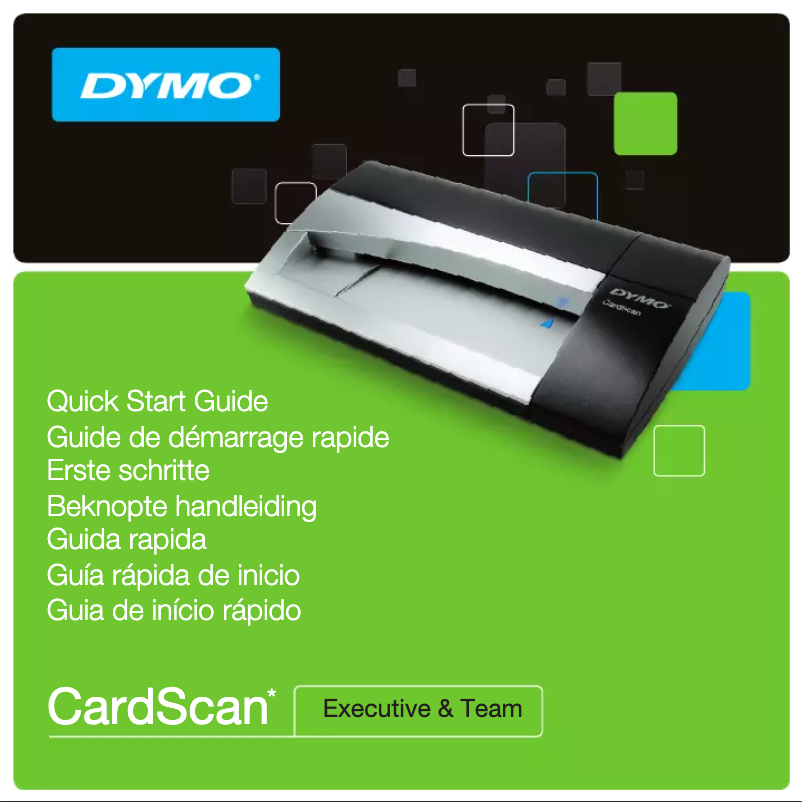 Page 1 de la notice Manuel utilisateur Dymo CardScan Team