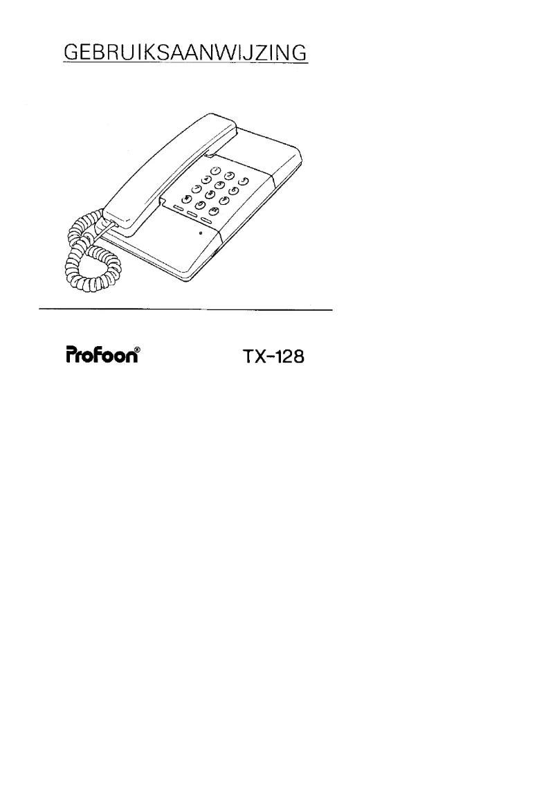 Page 1 de la notice Manuel utilisateur Profoon TX-128