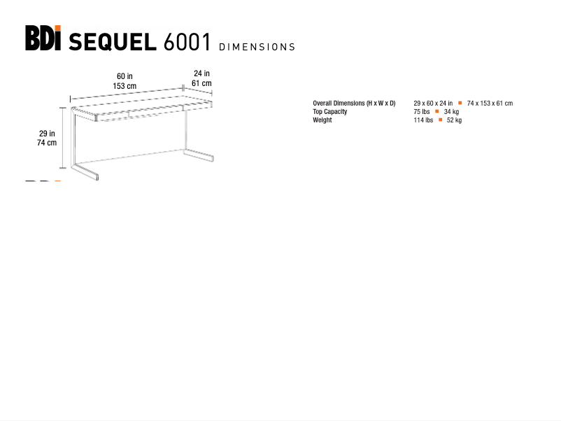 Page n°1 - Fiche technique BDI Sequel 6001