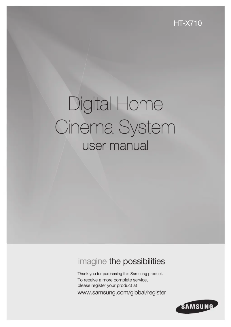 Page n°1 - Manuel utilisateur Samsung HT-X710T
