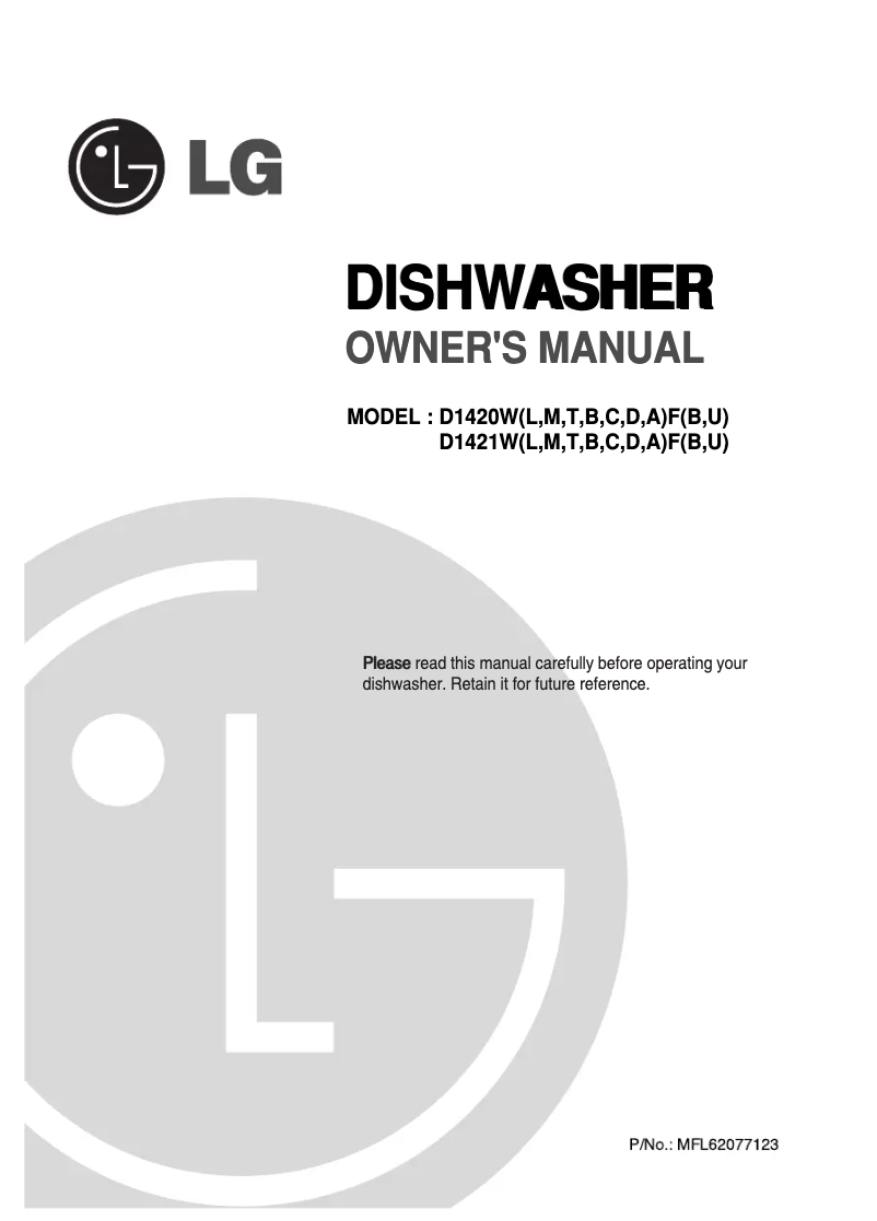 Página 1 del manual Manual de usuario LG D1420WFB