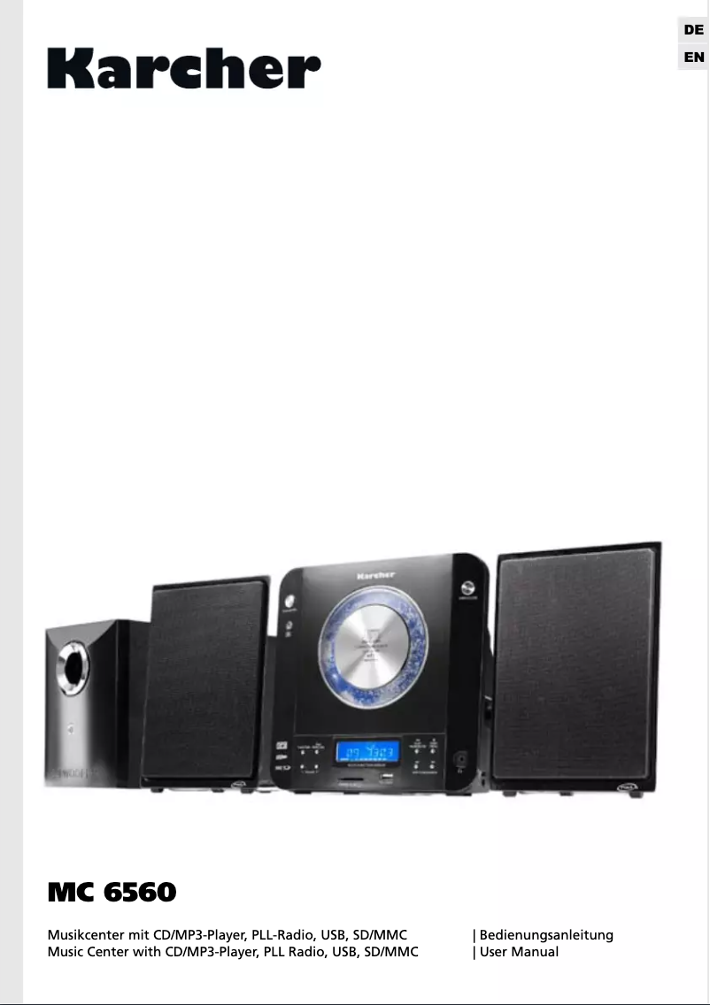 Page 1 de la notice Manuel utilisateur Karcher Audio MC 6560