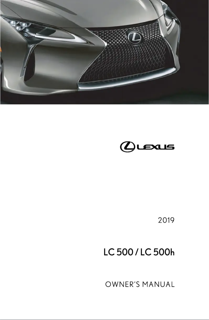 Página 1 del manual Manual de usuario Lexus LC 500 (2019)