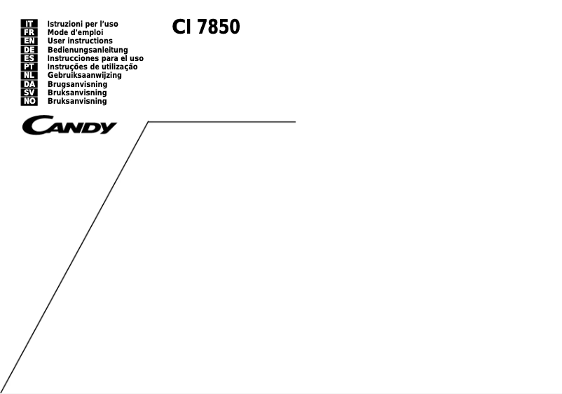 Page n°1 - Manuel utilisateur Candy LS CI 7850 N