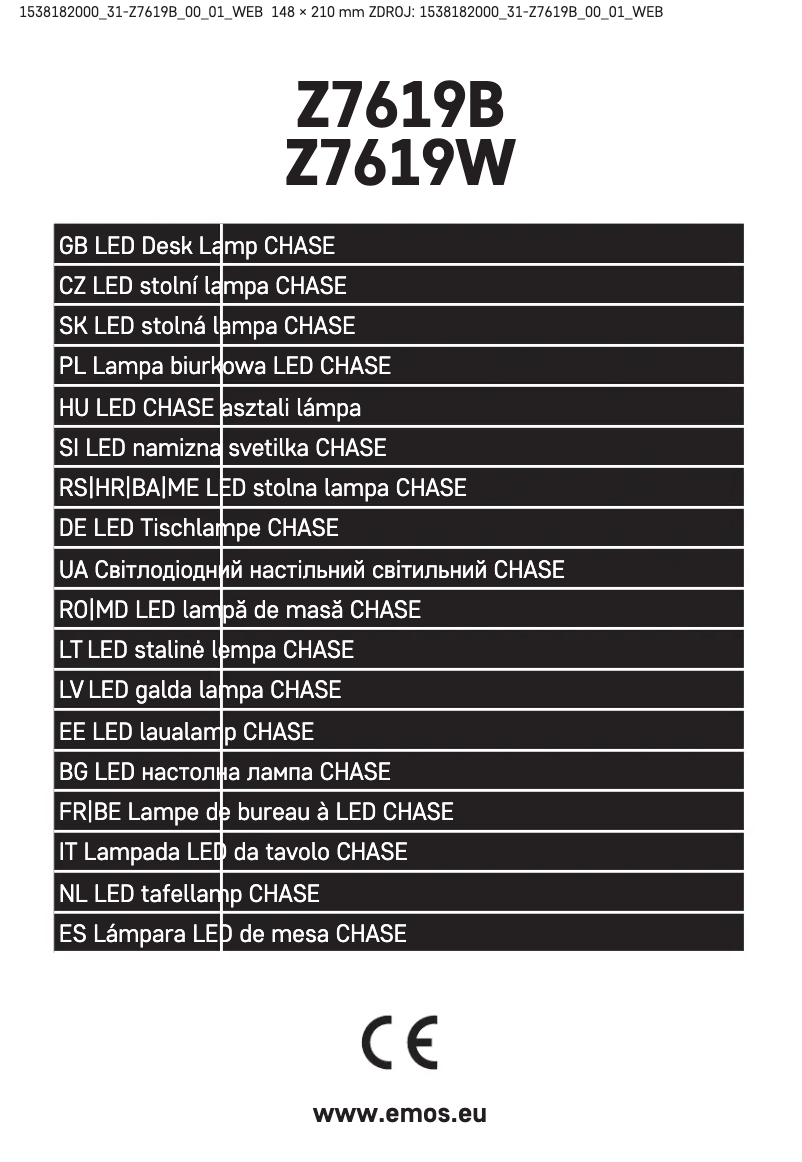 Page n°1 - Manuel utilisateur Emos Z7619B