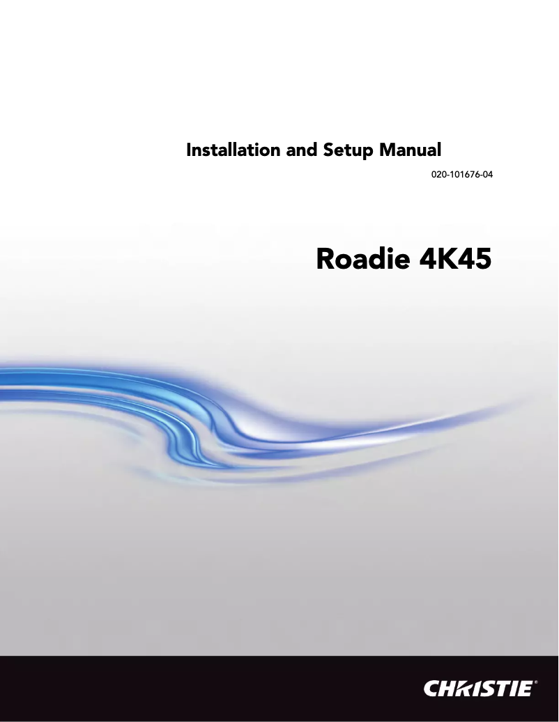Image de la première page du manuel de l'appareil Roadie 4K45