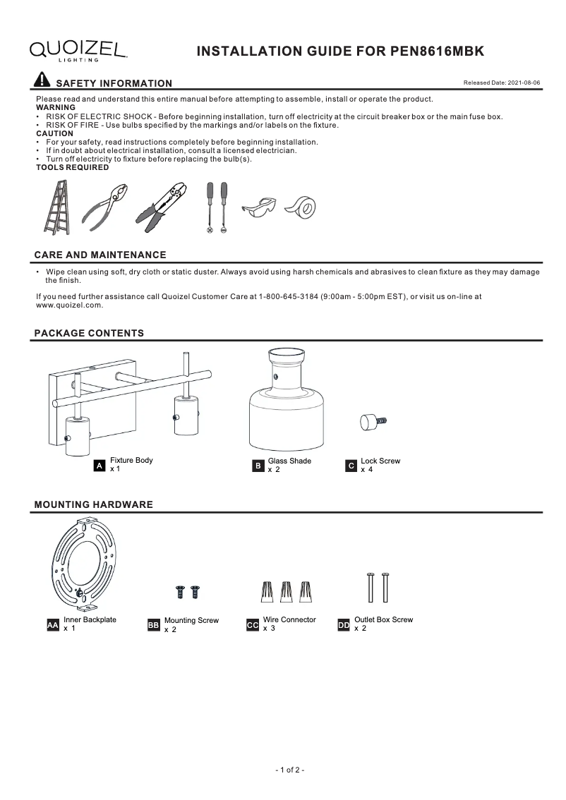 Image de la première page du manuel de l'appareil Pensbury PEN8616MBK