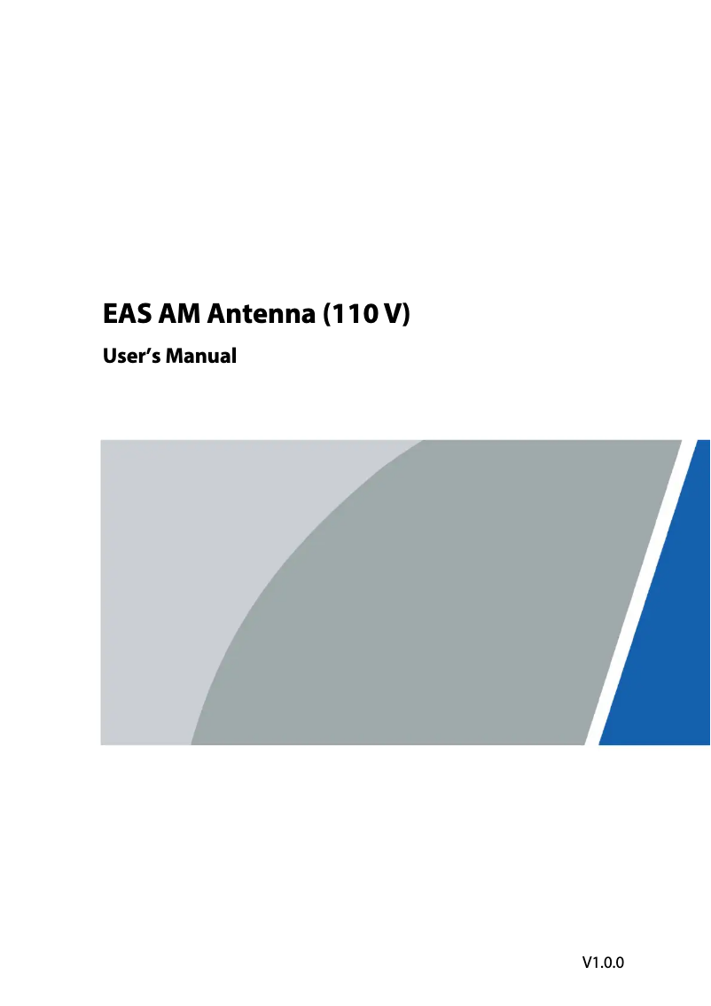 Page 1 de la notice Manuel utilisateur Dahua Technology ISC-EAA2-C011-P