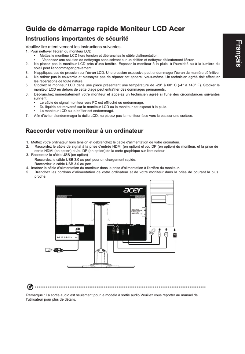 Image de la première page du manuel de l'appareil Predator XB271HU