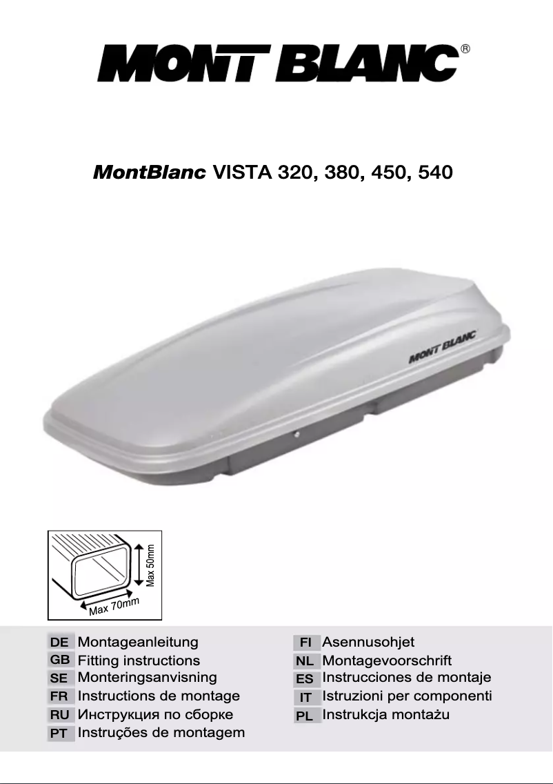 Page 1 de la notice Manuel utilisateur Mont Blanc Vista 380
