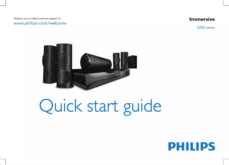 Page n°1 - Guide de démarrage rapide Philips HTS5561