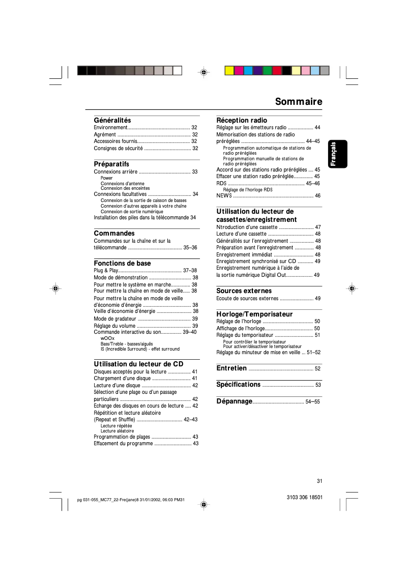 Página 1 del manual Manual de usuario Philips MC-77