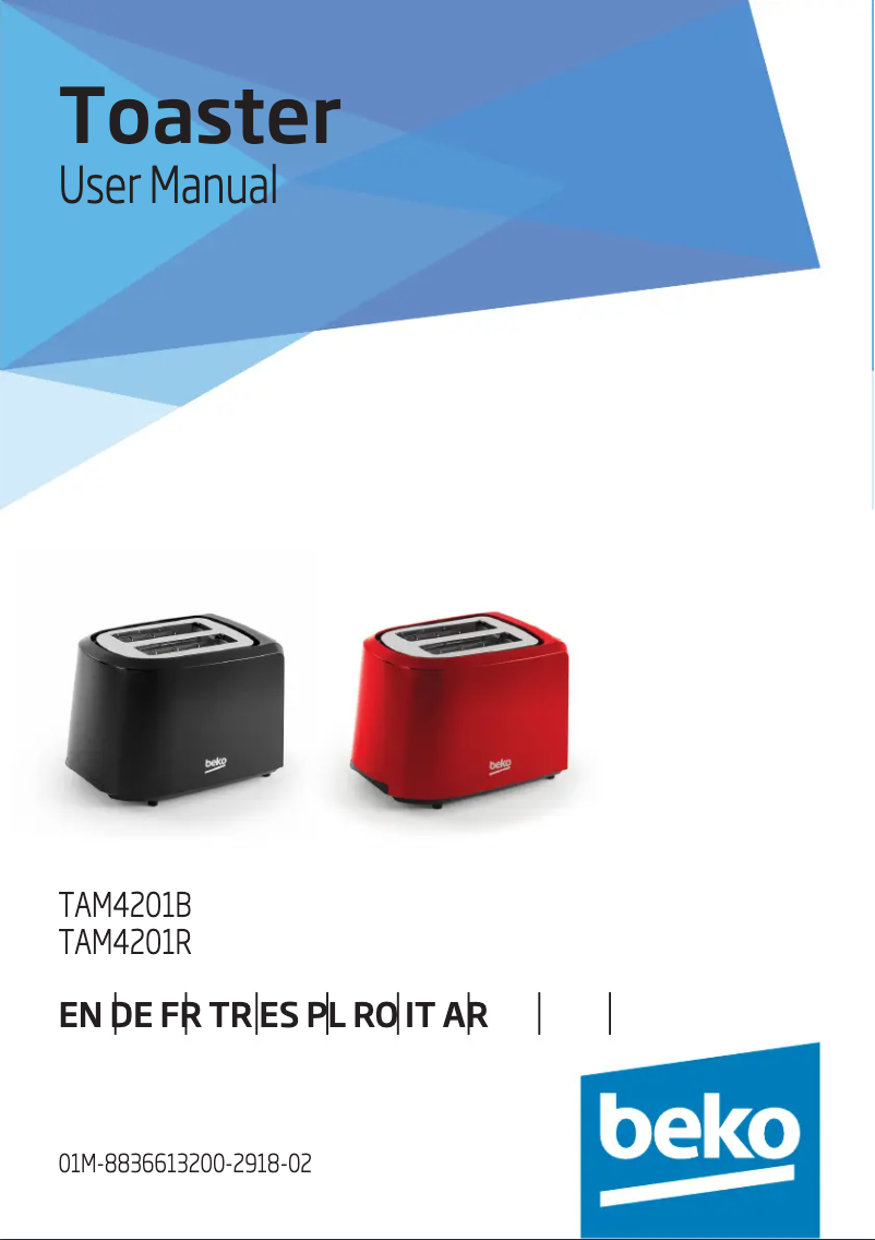 Page 1 de la notice Manuel utilisateur Beko TAM4201B