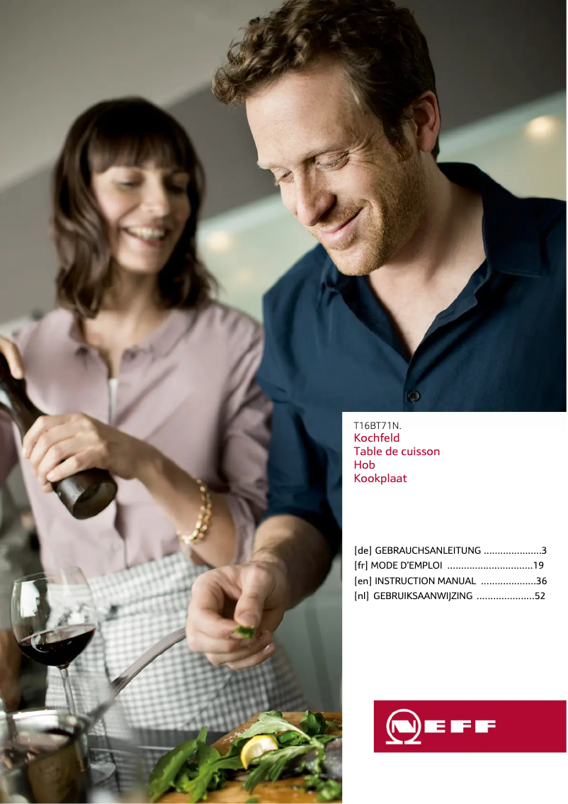 Image de la première page du manuel de l'appareil T16BT71N0K