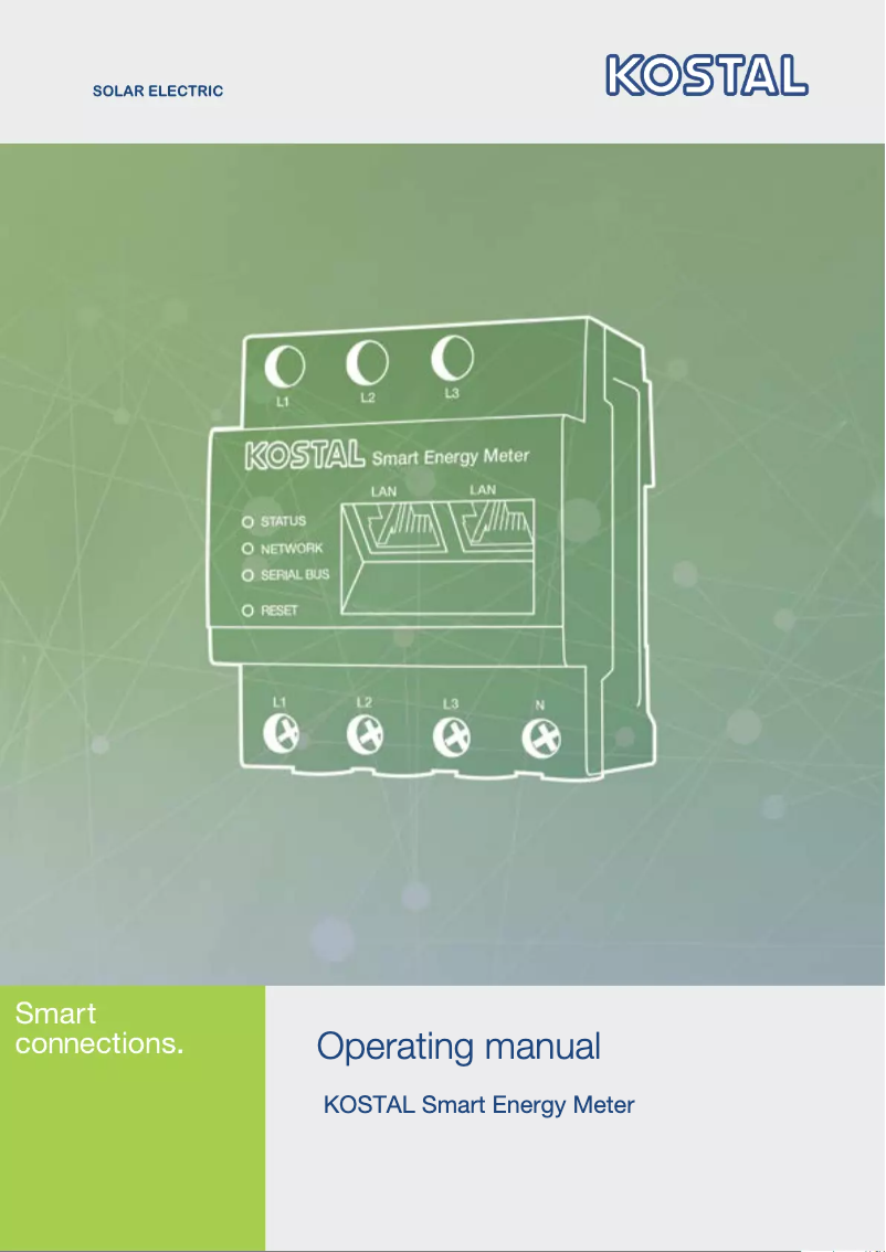 Image de la première page du manuel de l'appareil Smart Energy Meter