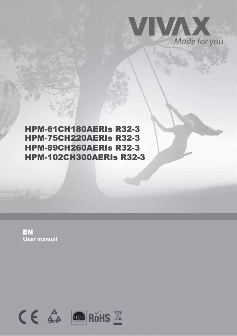 Image de la première page du manuel de l'appareil HPM-75CH220AERIs R32-3