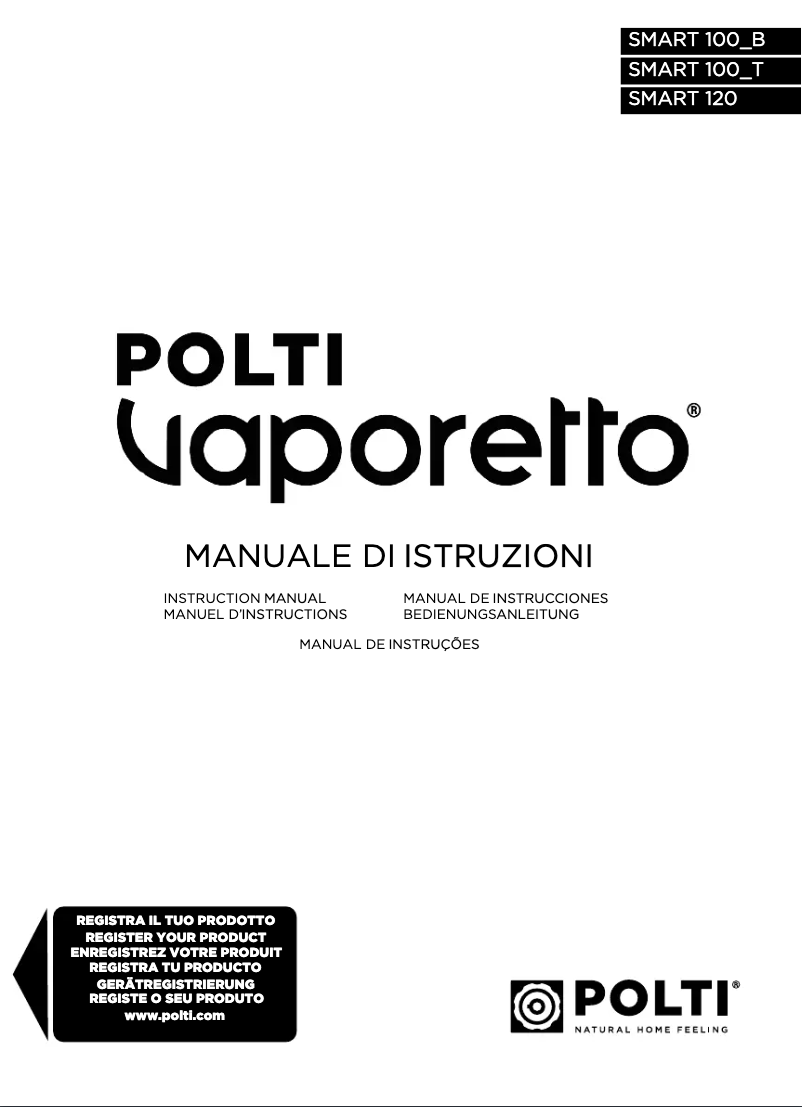 Page n°1 - Manuel utilisateur Polti Vaporetto Smart 100 T