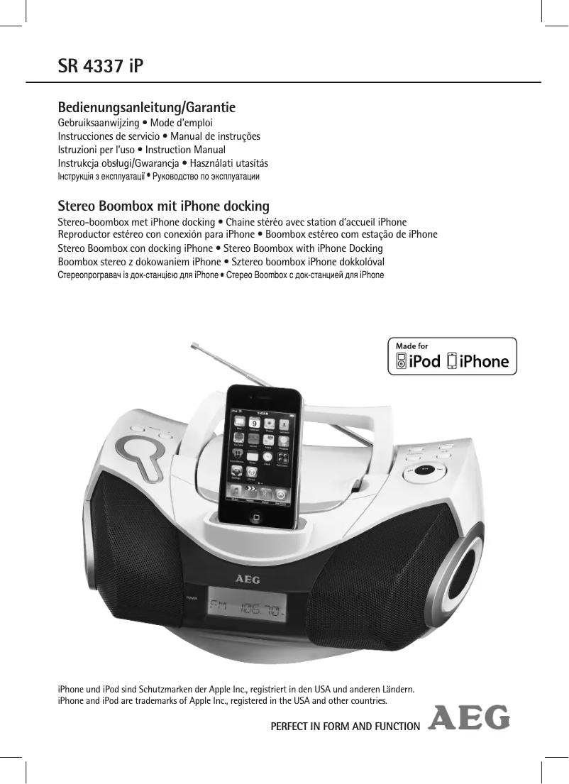 Página 1 del manual Manual de usuario AEG SR 4337 IP