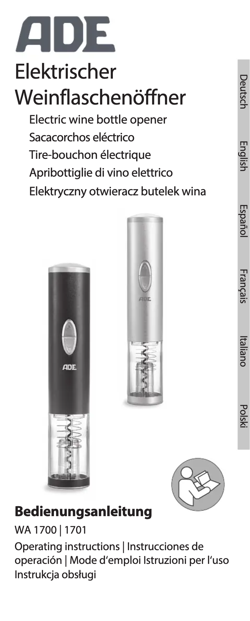 Page 1 de la notice Manuel utilisateur ADE WA 1700