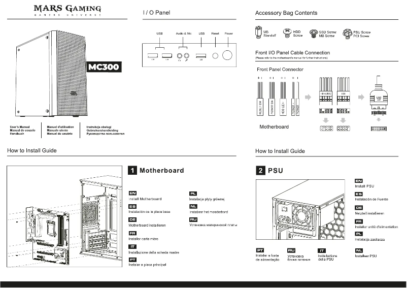 Image de la première page du manuel de l'appareil MC300