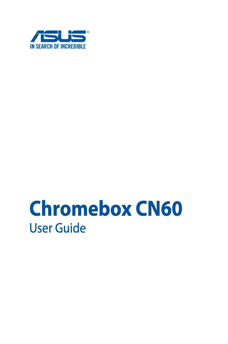 Page n°1 - Manuel utilisateur Asus Chromebox-M004U
