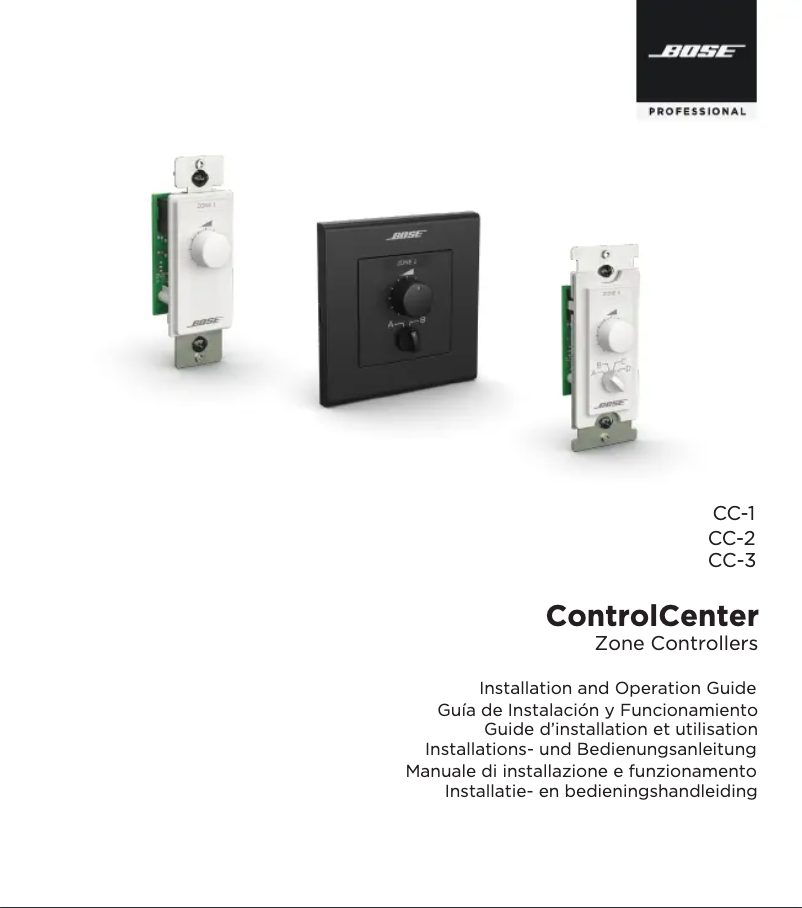 Image de la première page du manuel de l'appareil ControlCenter CC-2